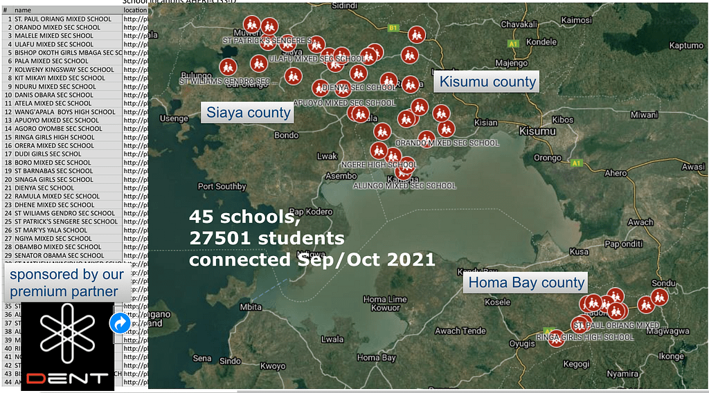 27501 students connected at 45 schools